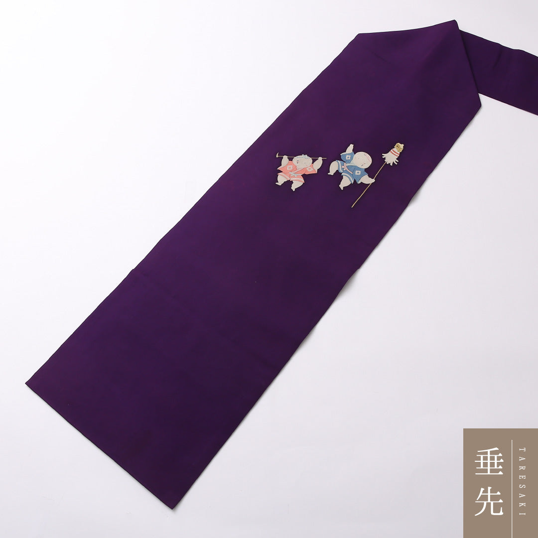九寸名古屋帯 Cランク 帯丈347cm 正絹 ポイント柄 袋仕立て 染め インフォーマル 塩瀬 唐子 金系 RP 1245-02790