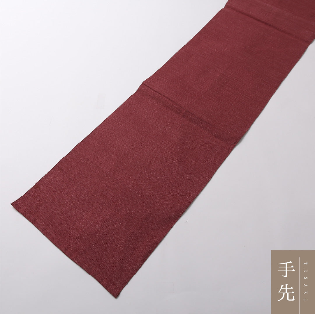 八寸名古屋帯 Sランク 帯丈348cm 正絹 ポイント柄 開き仕立て 織り カジュアル 紬 唐草華文 ピンク系 LP 1245-02885