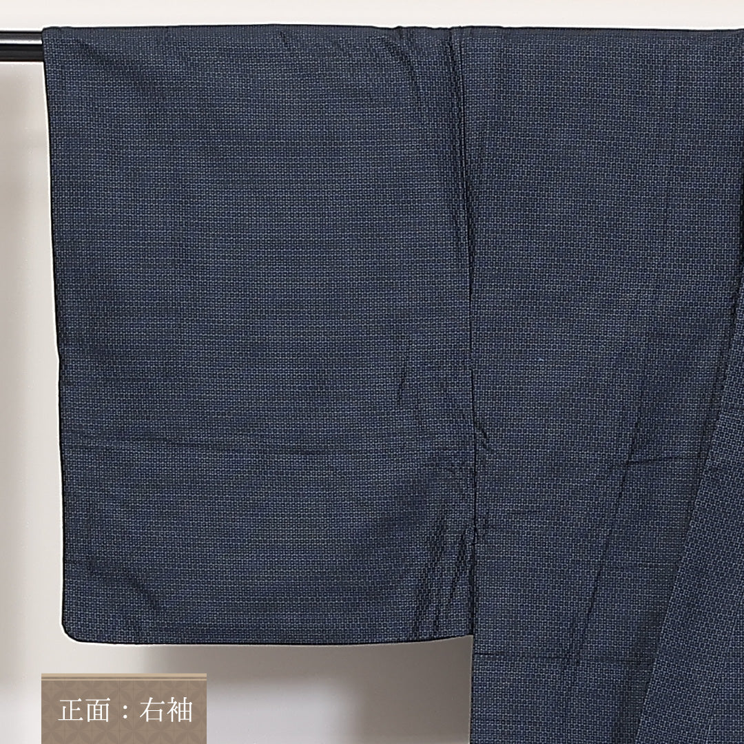 男物 大島紬 袷 身丈135cm 裄65cm 男着物 正絹 亀甲 Aランク 1219-00050