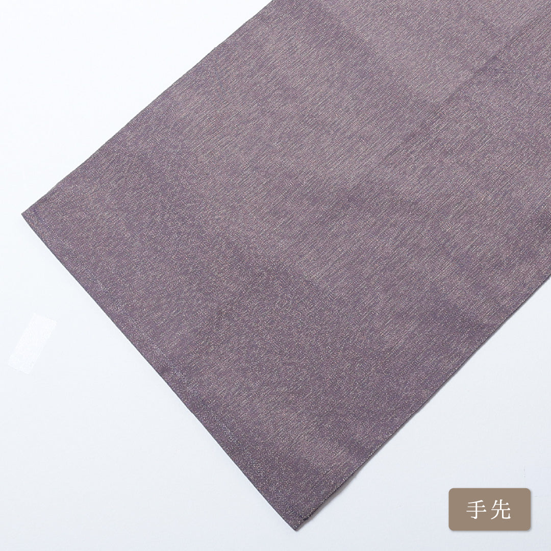 袋帯 帯丈444cm ポイント柄 仕立て上がり カジュアル Sランク 金彩 風景画 紫系 1223-00789-220 1223-00789