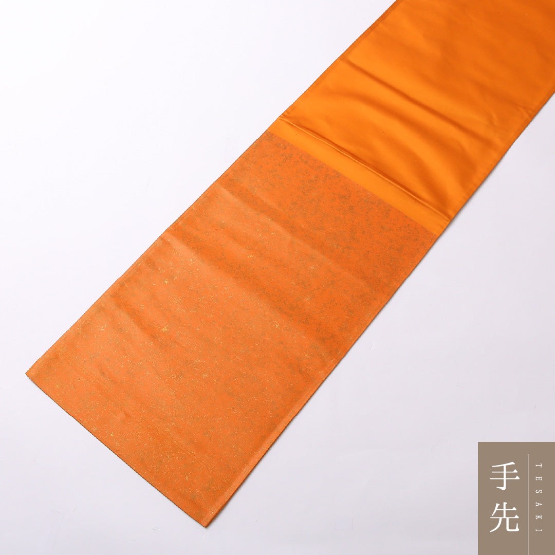 袋帯 帯丈440cm ポイント柄 未仕立て フォーマル Sランク 正絹 唐織 杜若 古典的 鮮やか 朱系 1223-01526