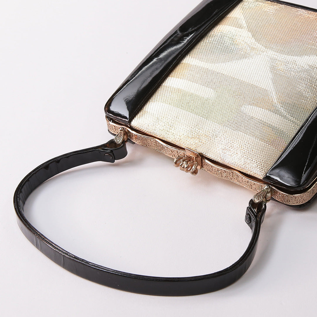 草履・バッグセット Aランク 礼装用 正絹 和装小物 黒系 1241-00990