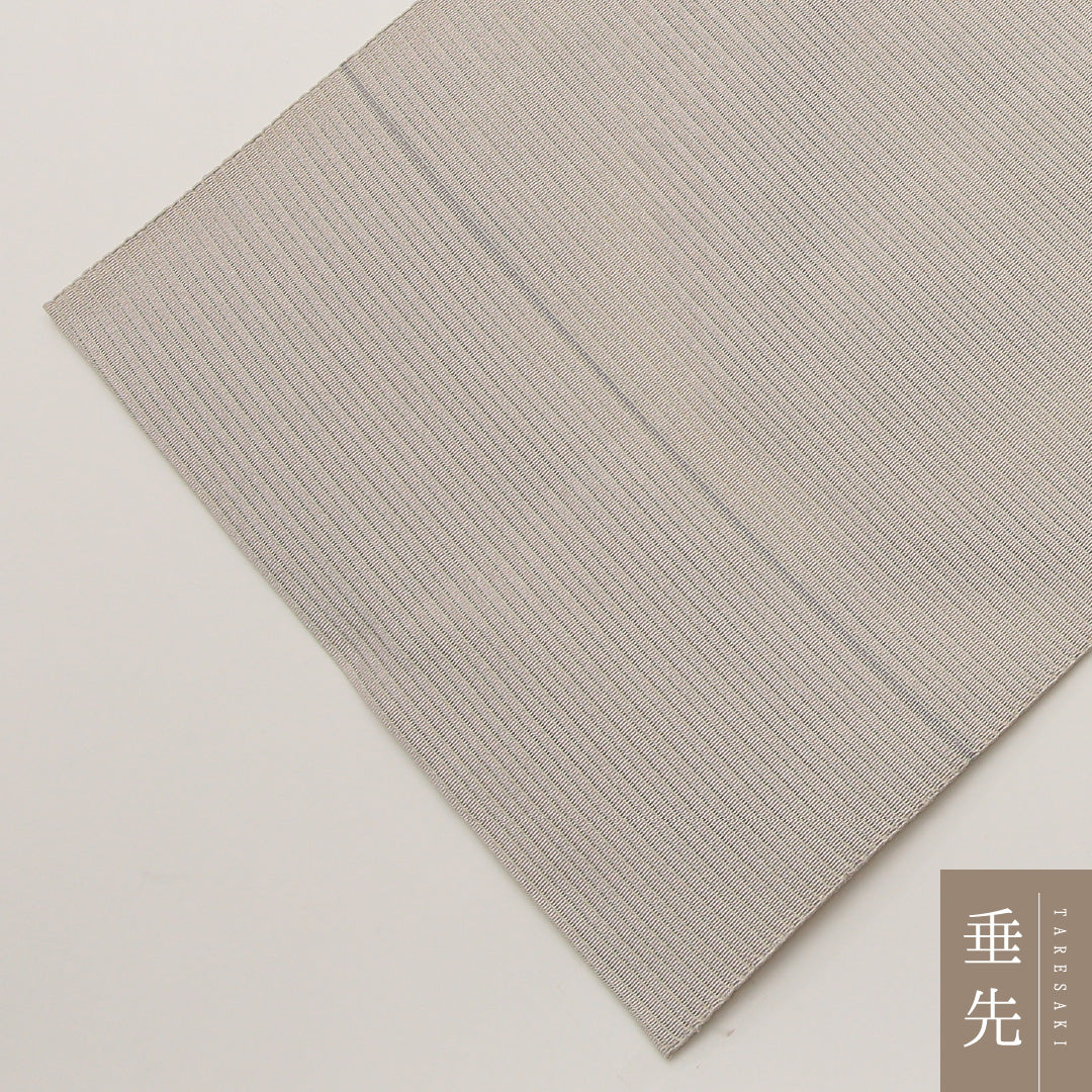 夏物 名古屋帯 ポイント柄 帯丈361cm カジュアル Aランク 正絹 絽 創作 しつけ糸 グレー系 1224-02024