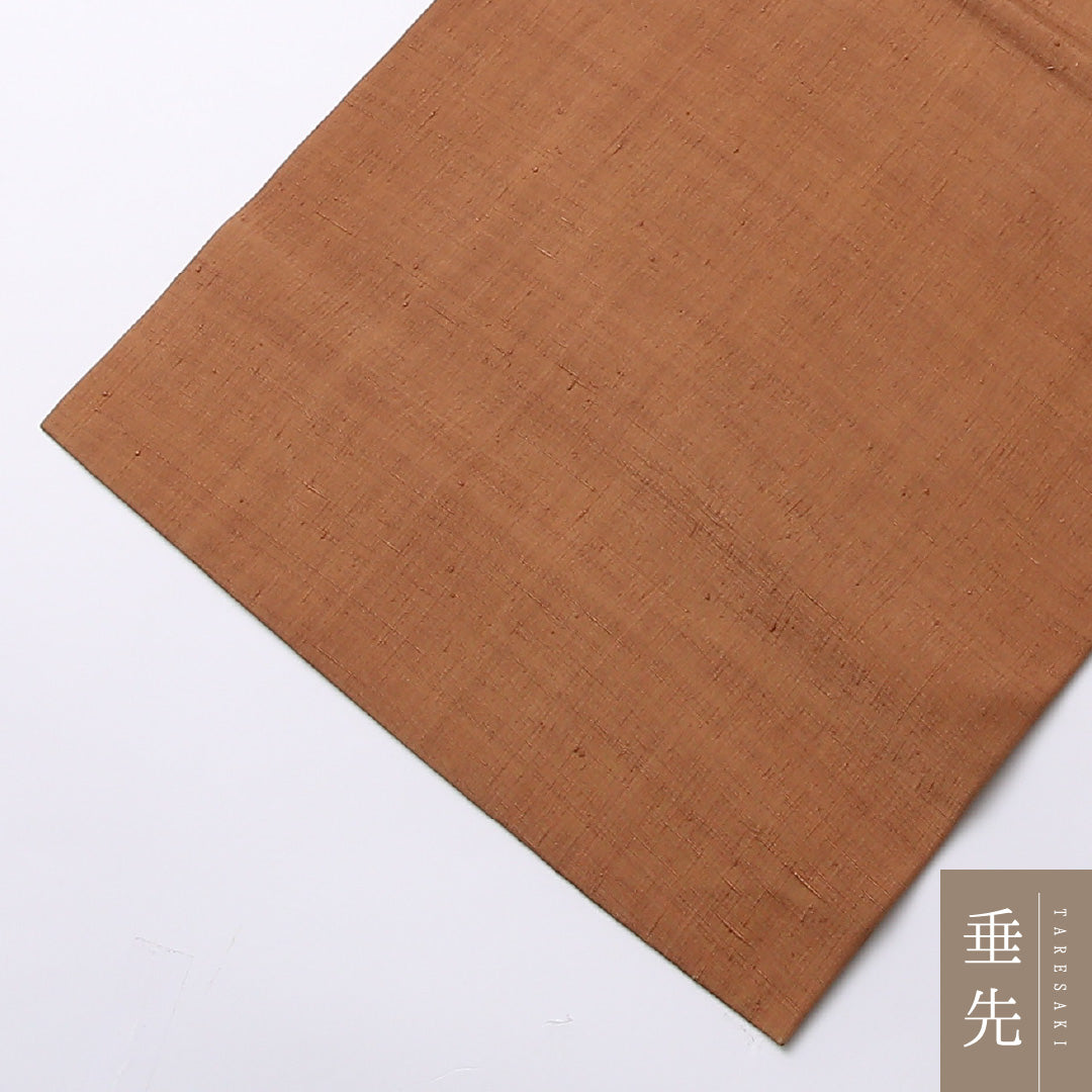九寸名古屋帯 Sランク 帯丈373cm 正絹 ポイント柄 名古屋仕立て 染め カジュアル 紬 ひょうたん 茶系 LP 1245-02706