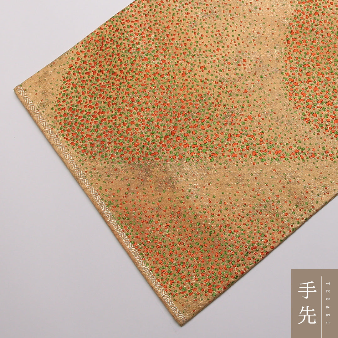袋帯 帯丈432cm 正絹 六通 インフォーマル 遠山 ベージュ系 1243-01345