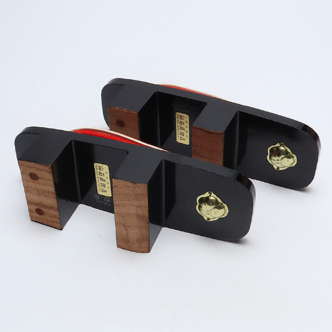 未使用品 下駄 カジュアル S 木製 Aランク 和装小物 黒系 1244-00787