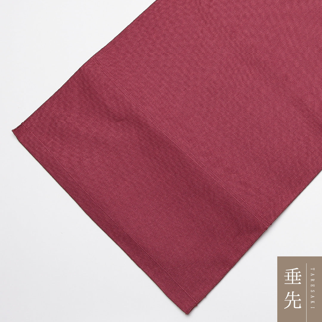 名古屋帯 帯丈350cm Sランク 名古屋仕立て ポイント柄 正絹 切嵌め カジュアル 赤系 1224-01636
