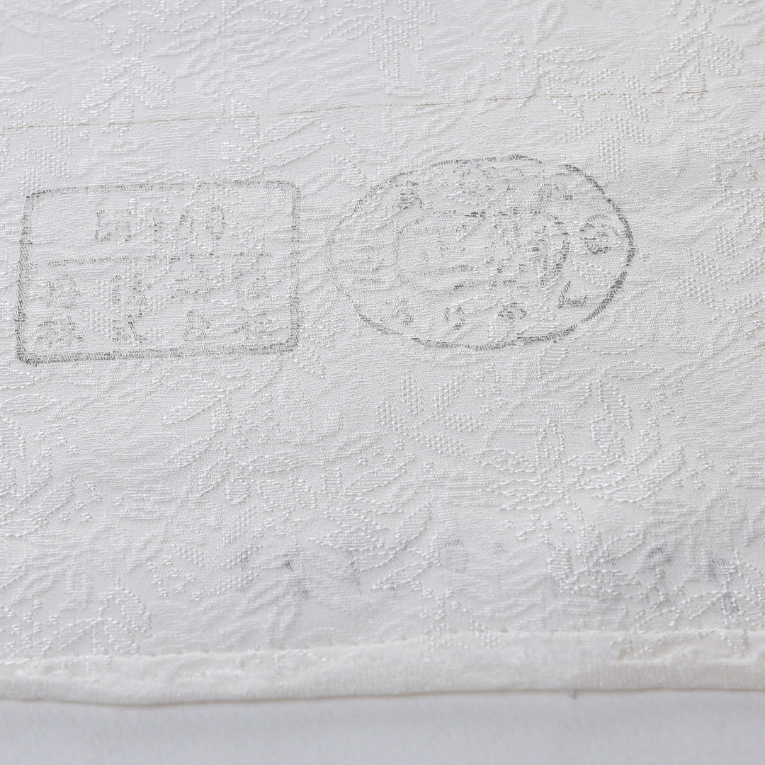 新品 反物 色無地 正絹 南天 丹後ちりめん 証紙 白系 1232-00025-G034-11 1232-00025-G034