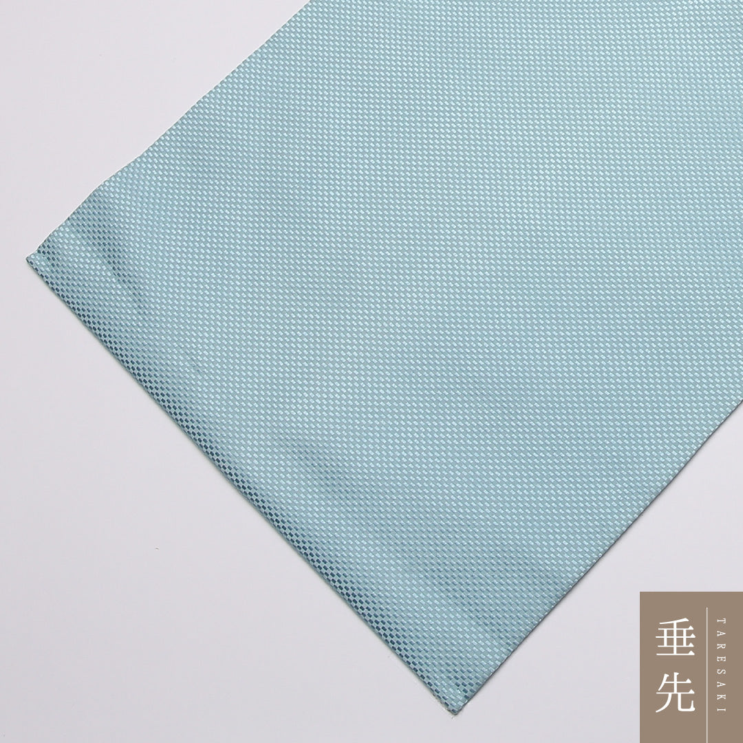 未使用品 九寸名古屋帯 Nランク 帯丈367cm 正絹 ポイント柄 名古屋仕立て 染め インフォーマル 大和美人文 水色系 M4 1245-01504