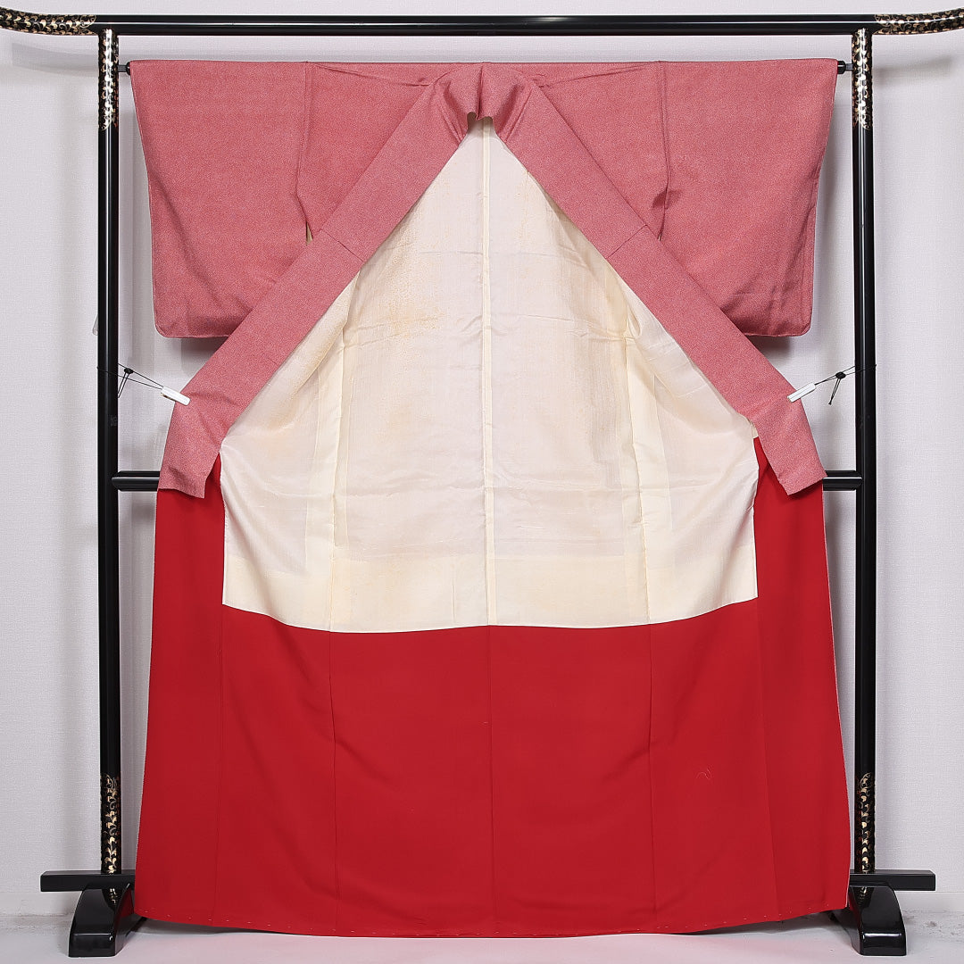 江戸小紋 身丈168cm 裄丈64.5cm XL 正絹 Aランク 袷 広衿 鮫 1262-10647