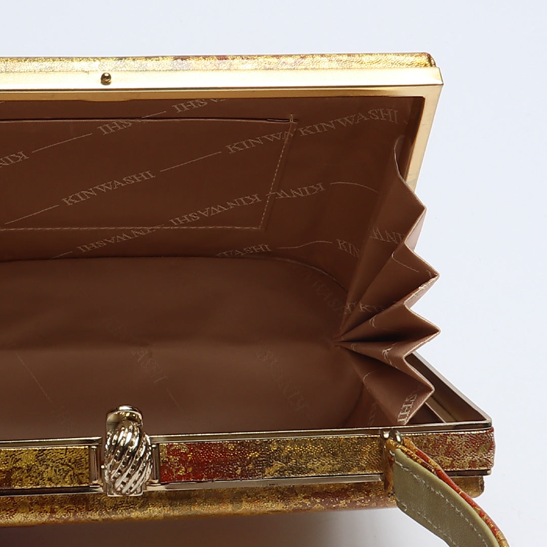 バッグ 礼装用 エナメル Sランク 和装小物 金系 1222-00684