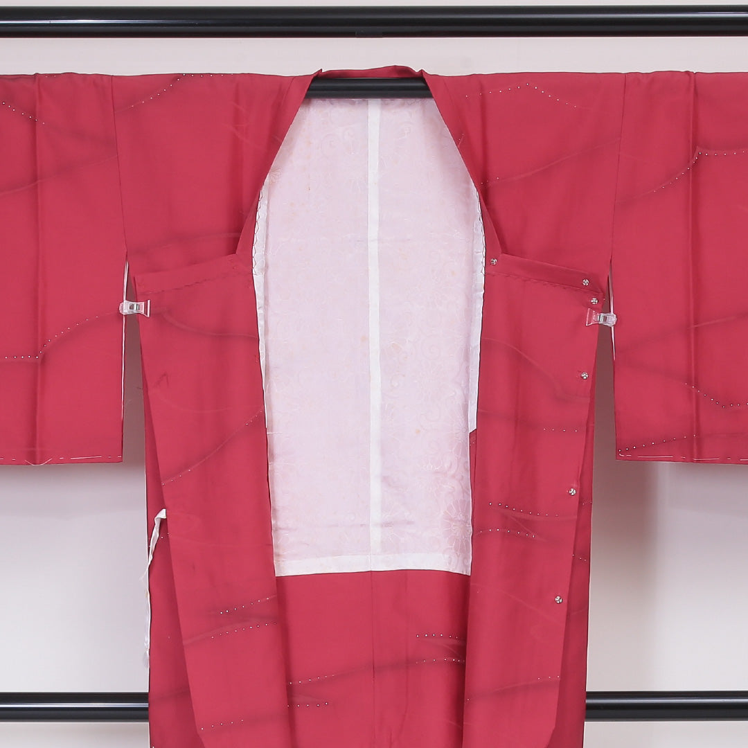 道行コート 洗える着物 袷 身丈0cm 裄丈0cm ポリエステル Aランク Sサイズ フォーマル ピンク系 1263-05801