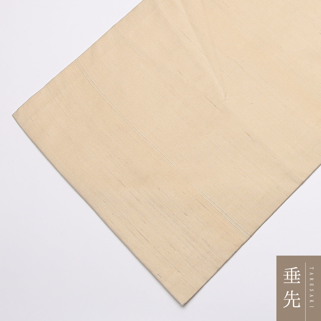 九寸名古屋帯 Aランク 帯丈368cm 正絹 ポイント柄 名古屋仕立て 織り カジュアル 紬 創作柄 クリーム系 RP 1245-01442
