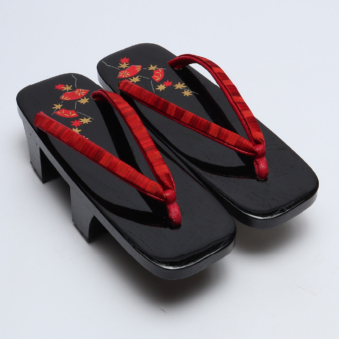 未使用品 夏物 下駄 カジュアル 正絹 Aランク 和装小物 黒系 1244-00708