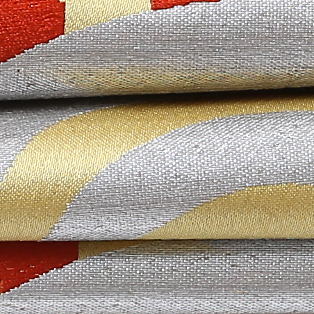 アンティーク 名古屋帯 帯丈345cm 六通 名古屋仕立て 正絹 青海波 レトロ セミフォーマル Cランク グラデーション系 1224-00763-599 1224-00763