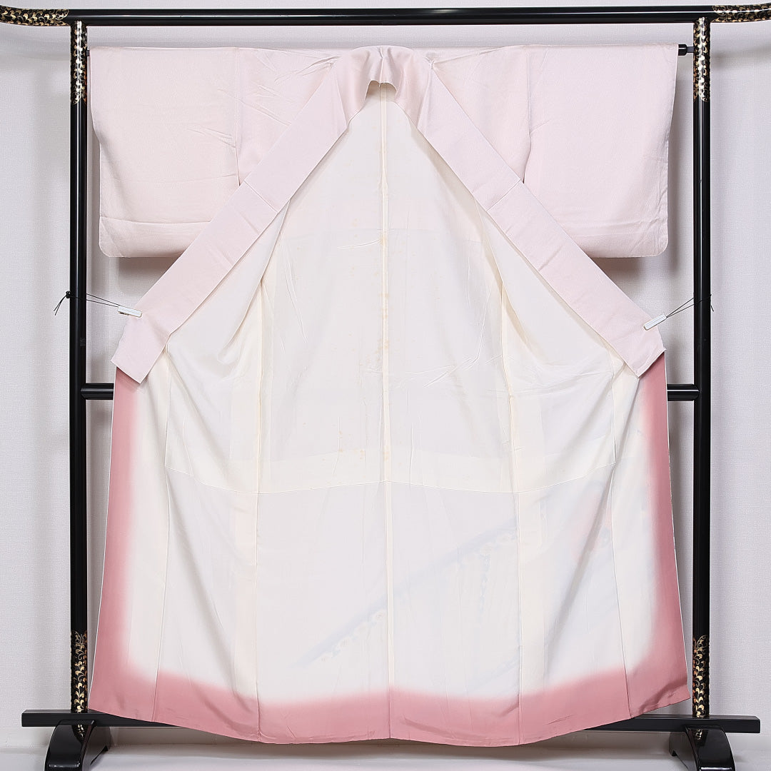 訪問着 身丈161cm 裄丈65cm 正絹 Aランク 袷 広衿 琵琶 平安絵巻 1212-10226