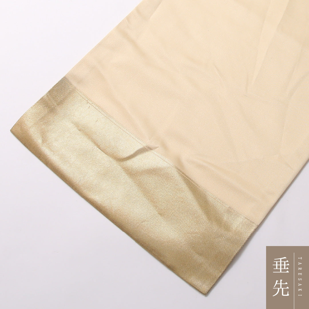 九寸名古屋帯 Sランク 帯丈388cm 正絹 ポイント柄 名古屋仕立て 織り セミフォーマル 鉄線 金系 M4 1245-02870
