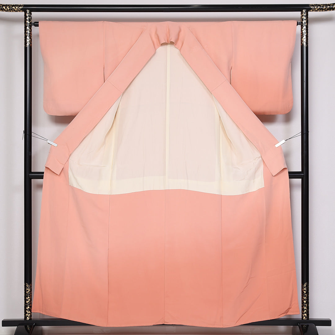 訪問着 袷 身丈159cm 裄65cm 正絹 一つ紋 ぼかし 平安絵巻 Aランク 1212-00771