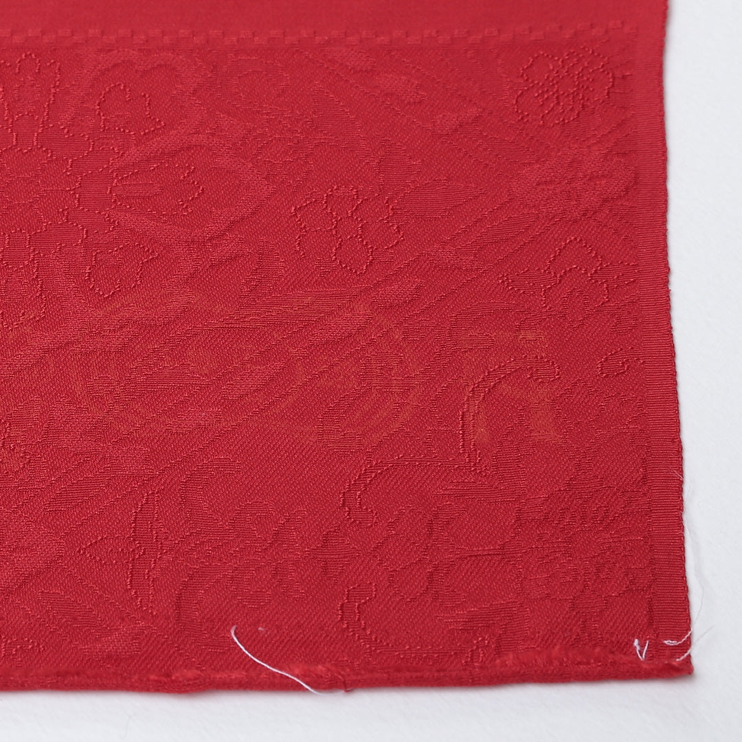 新品 反物 色無地 正絹 菱形 金通し 丹後ちりめん 証紙 赤系 1232-00003-G003-12 1232-00003-G003