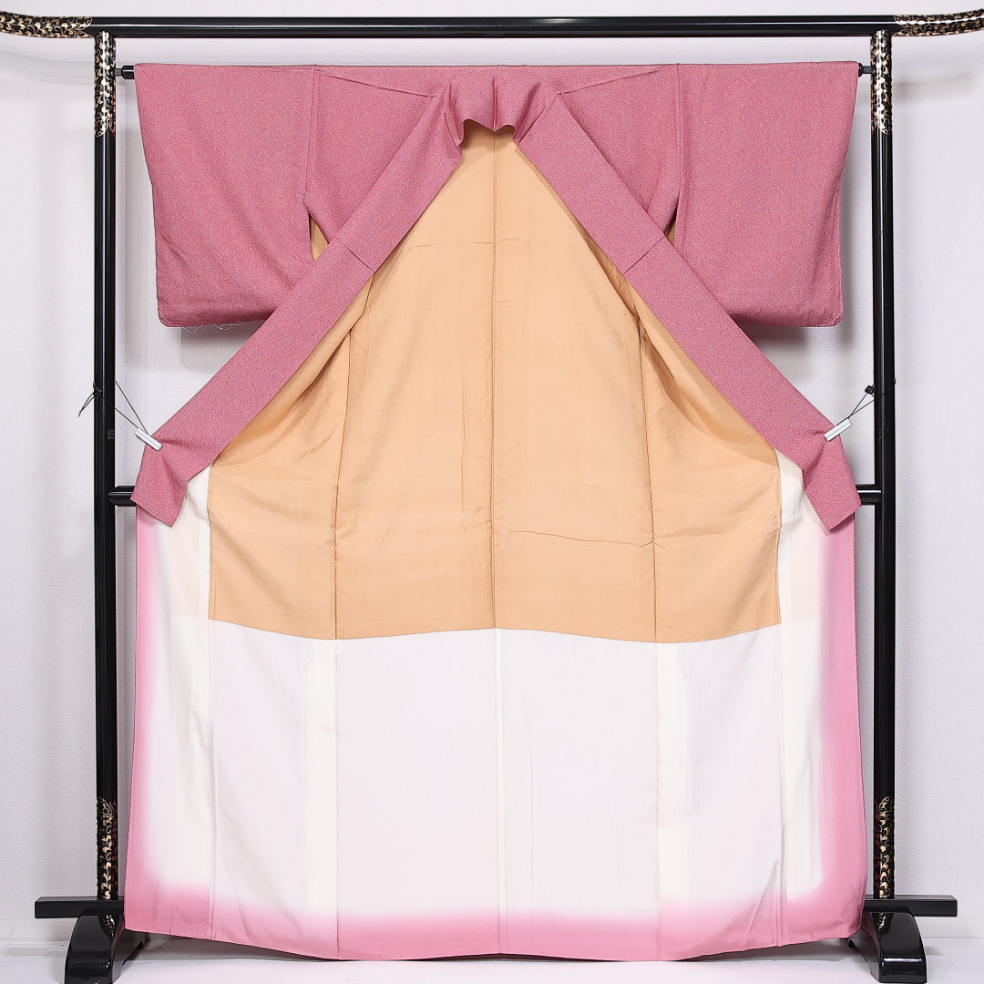 江戸小紋 身丈167cm 裄丈63cm XL 正絹 Sランク 袷 広衿 鮫 1262-11036