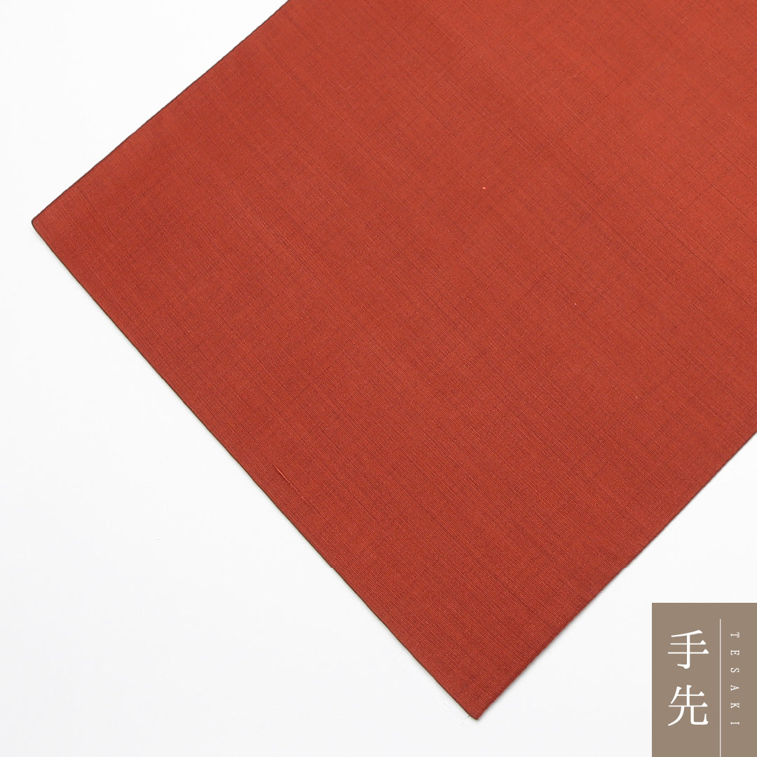 袋帯(紬) 帯丈434cm 正絹 ポイント柄 カジュアル 花柄 朱系 1243-01264