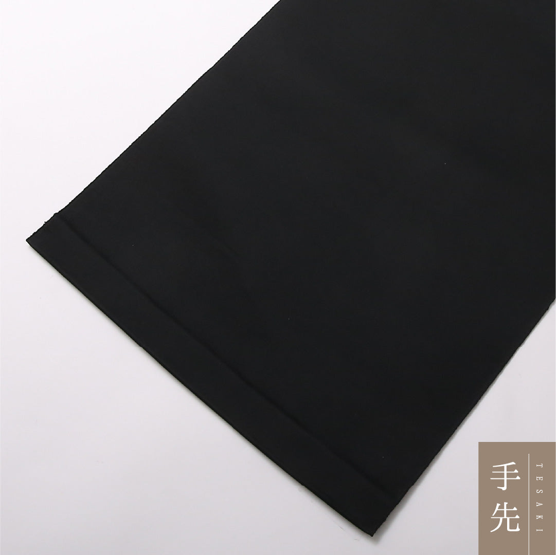 八寸名古屋帯 Sランク 帯丈338cm 正絹 ポイント柄 開き仕立て 織り インフォーマル 牡丹 黒系 RP 1245-03093