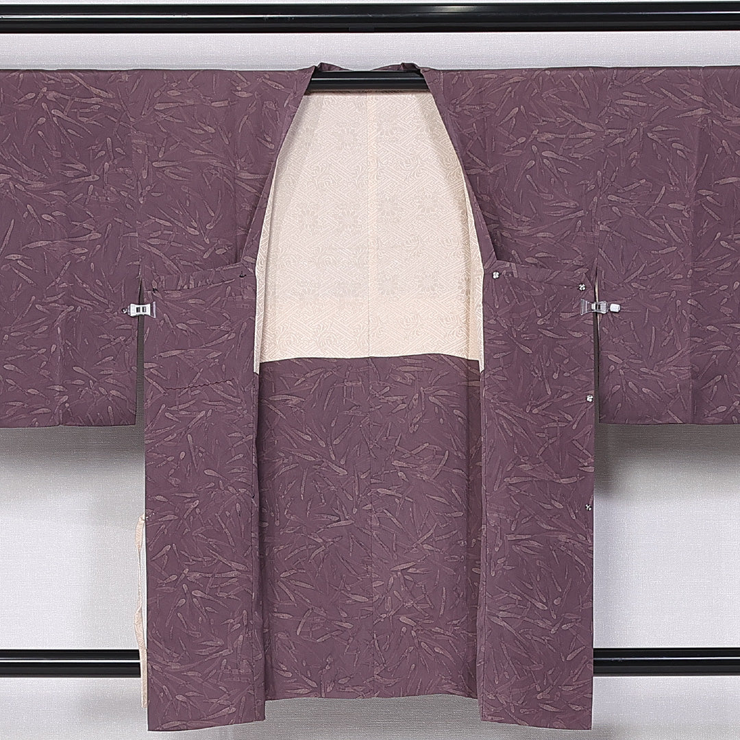 道行コート 身丈85cm 裄丈63.5cm S 正絹 Aランク 袷 ポケットあり 1263-10759
