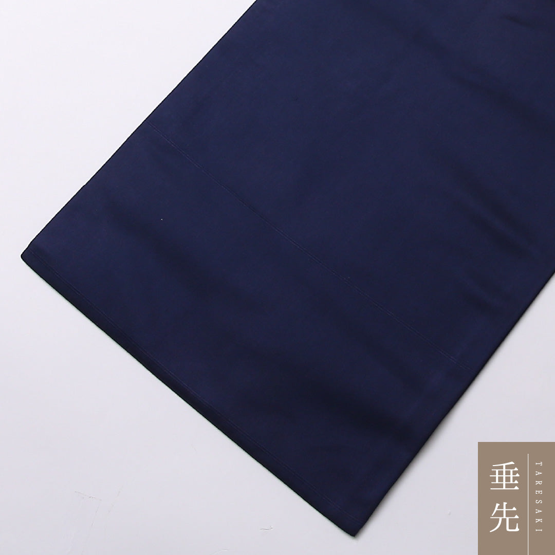 九寸名古屋帯 Sランク 帯丈363cm 正絹 ポイント柄 名古屋仕立て 織り カジュアル 紺系 RP 1245-02683