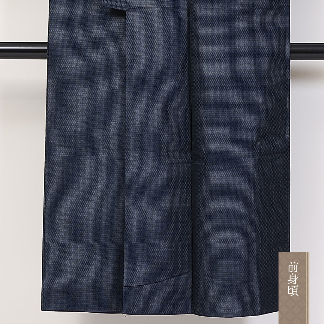 男物 大島紬 袷 身丈135cm 裄65cm 男着物 正絹 亀甲 Aランク 1219-00050