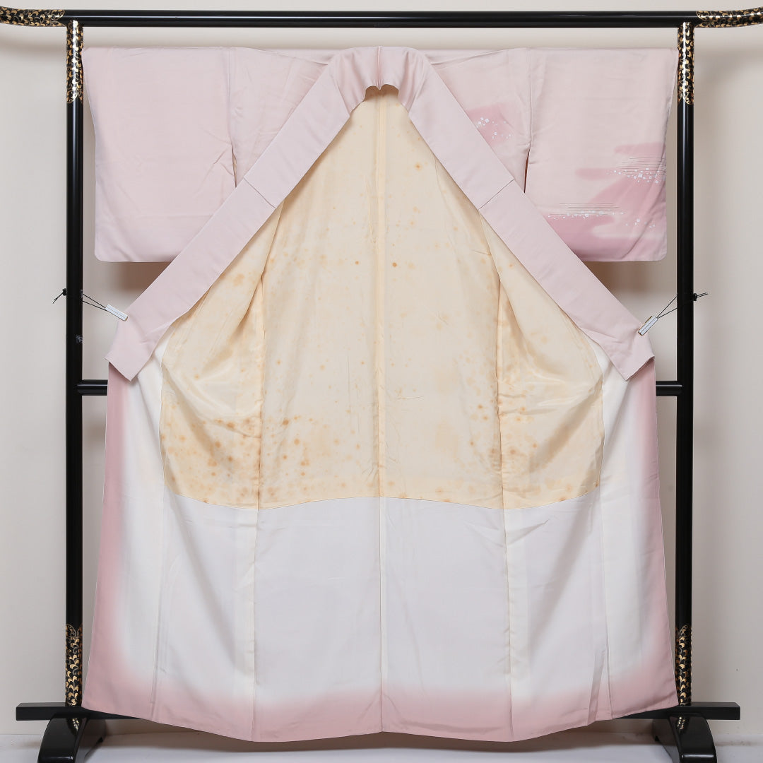 訪問着 袷 身丈162cm 裄67.5cm 正絹 ピンク系 Aランク 1212002893413