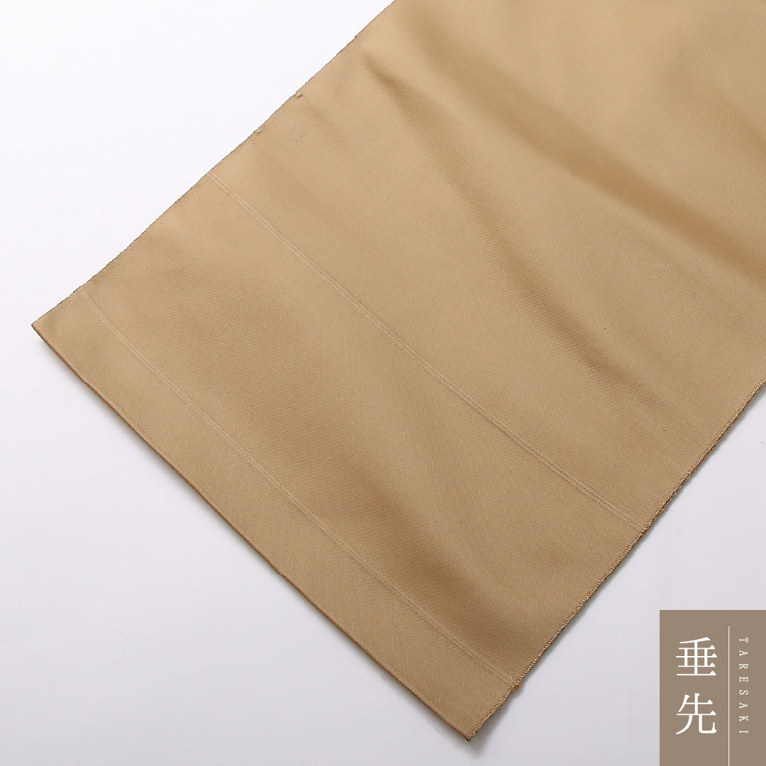 八寸名古屋帯 Sランク 帯丈332cm 正絹 ポイント柄 名古屋仕立て 織り セミフォーマル 綴れ織 遠山 秋草文 茶系 LP 1245-03008