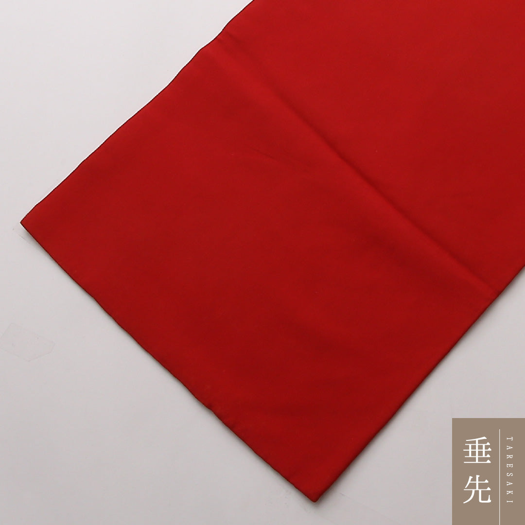 名古屋帯 ポイント柄 帯丈374cm カジュアル Cランク 正絹 塩瀬 筍 赤系 1224-02328