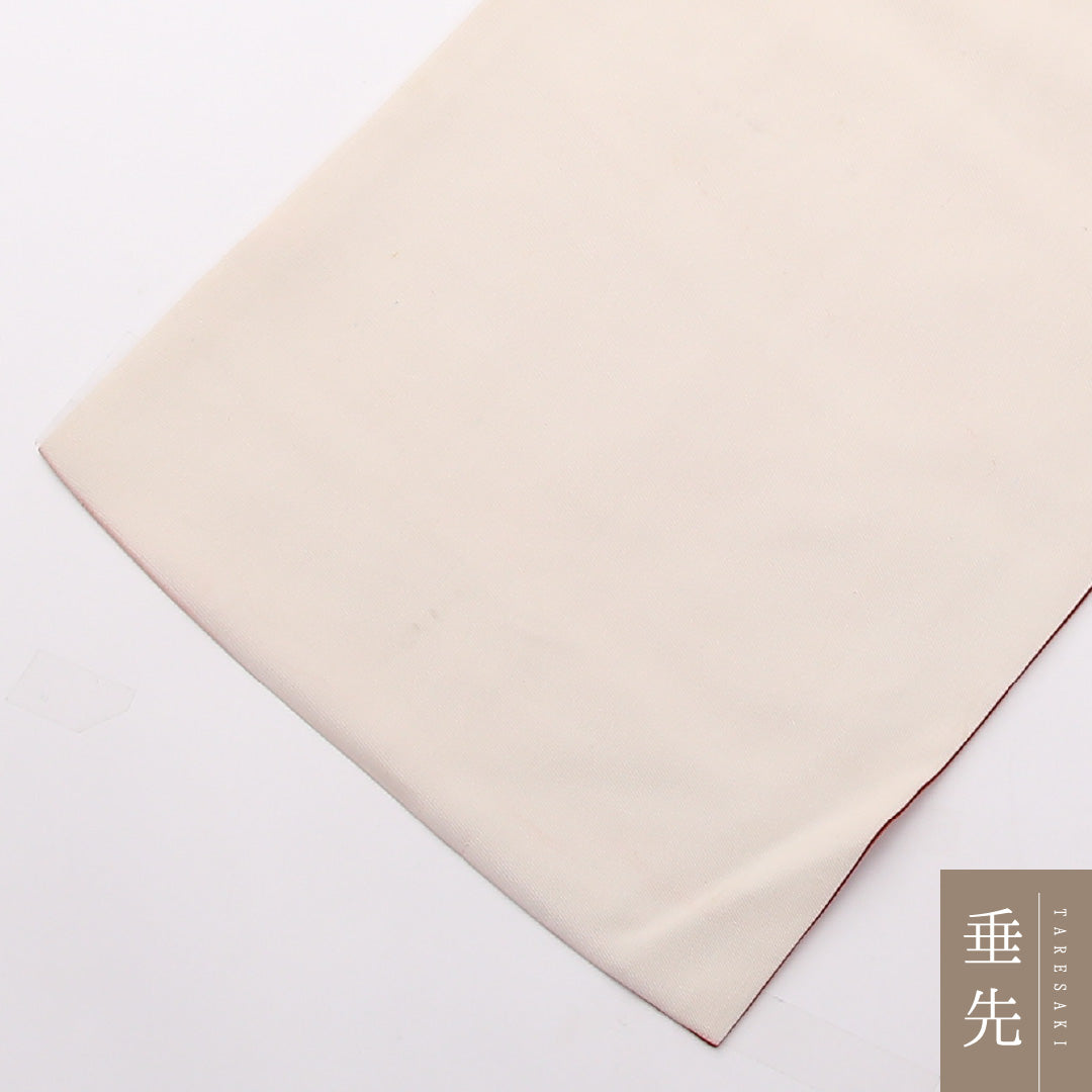 名古屋帯 ポイント柄 帯丈356cm カジュアル Cランク 正絹 塩瀬 風景 朱系 1224-02406