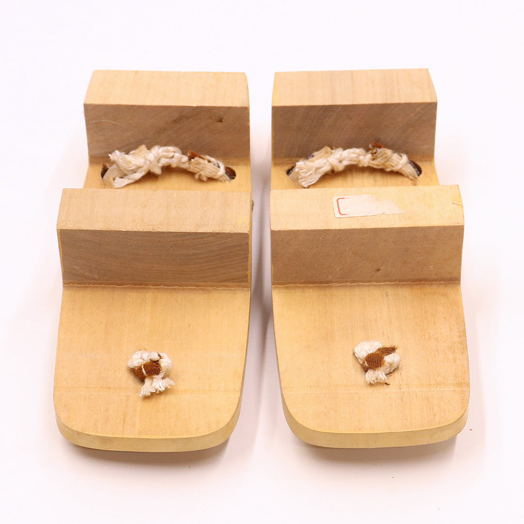 未使用品 下駄 カジュアル S 木製 Aランク 和装小物 黒系 1244-00541