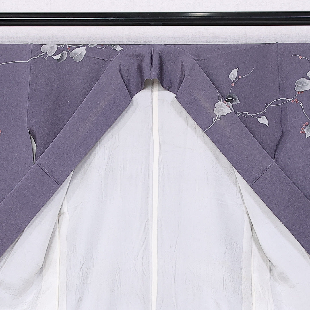 訪問着 身丈162cm 裄丈66cm L 正絹 Aランク 袷 広衿 作家物 葡萄 落款 1212-10841