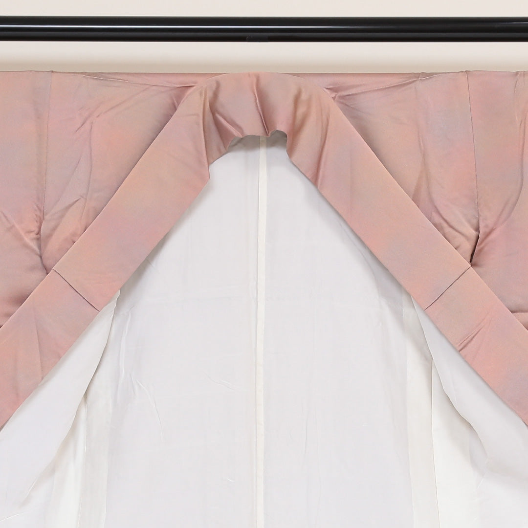 小紋 袷 身丈155cm 裄丈64cm 正絹 Aランク Mサイズ 広衿 一つ紋(蔦) セミフォーマル 無地 ぼかし染 グラデーション系 1215-01633