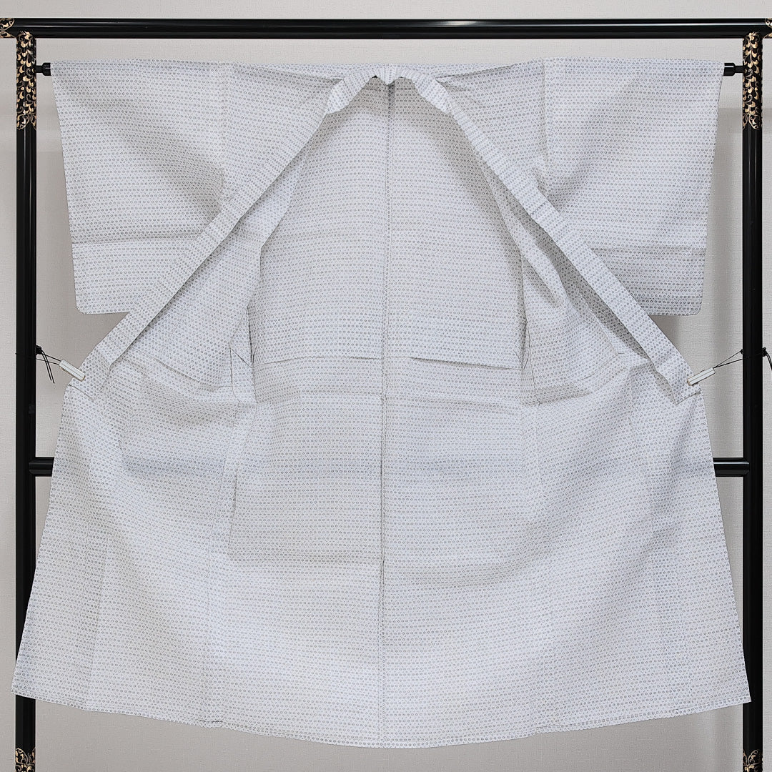 浴衣 男性用 夏物 洗える着物 身丈138cm 裄丈63cm Sランク 木綿 Sサイズ カジュアル 創作柄 シック 粋 白系 1219-14287