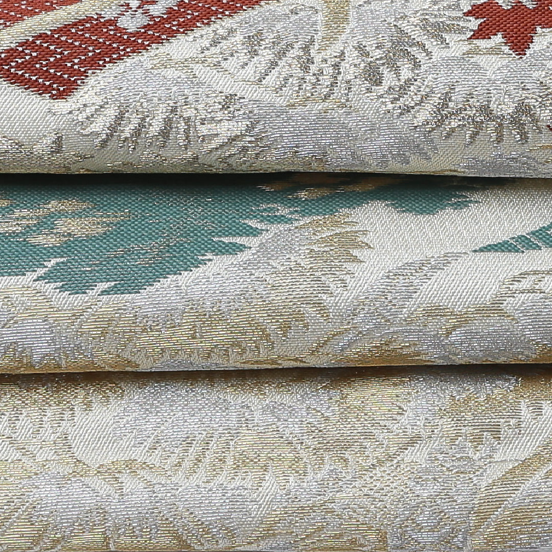 袋帯 帯丈400cm 六通 仕立て上がり フォーマル Aランク 茶屋辻 クリーム系 122300541315