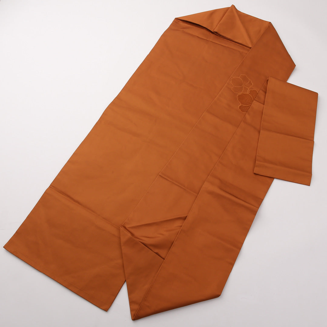 名古屋帯 ポイント柄 帯丈367cm カジュアル Sランク 正絹 蔦 茶系 1224-02228