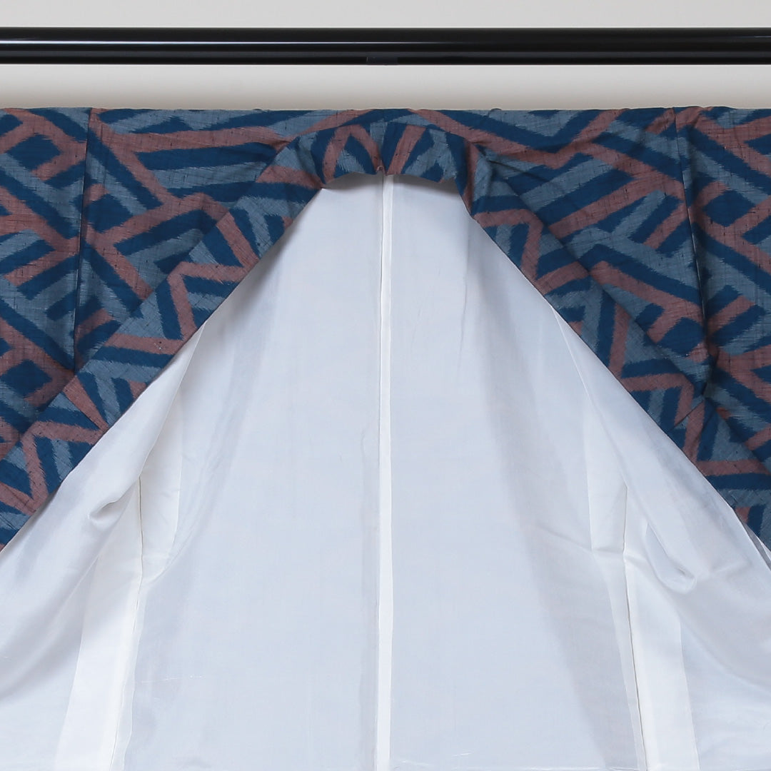 アンティーク 紬 袷 身丈150cm 裄63cm 正絹 グラデーション系 Aランク 真綿紬 1216-00571-3299 1216-00571