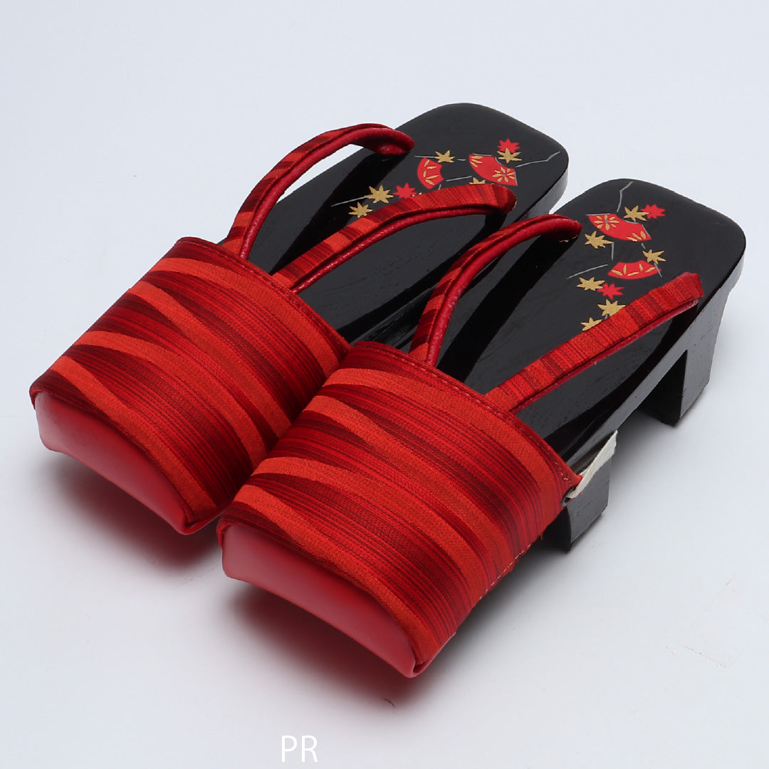 未使用品 夏物 下駄 カジュアル 正絹 Aランク 和装小物 黒系 1244-00708