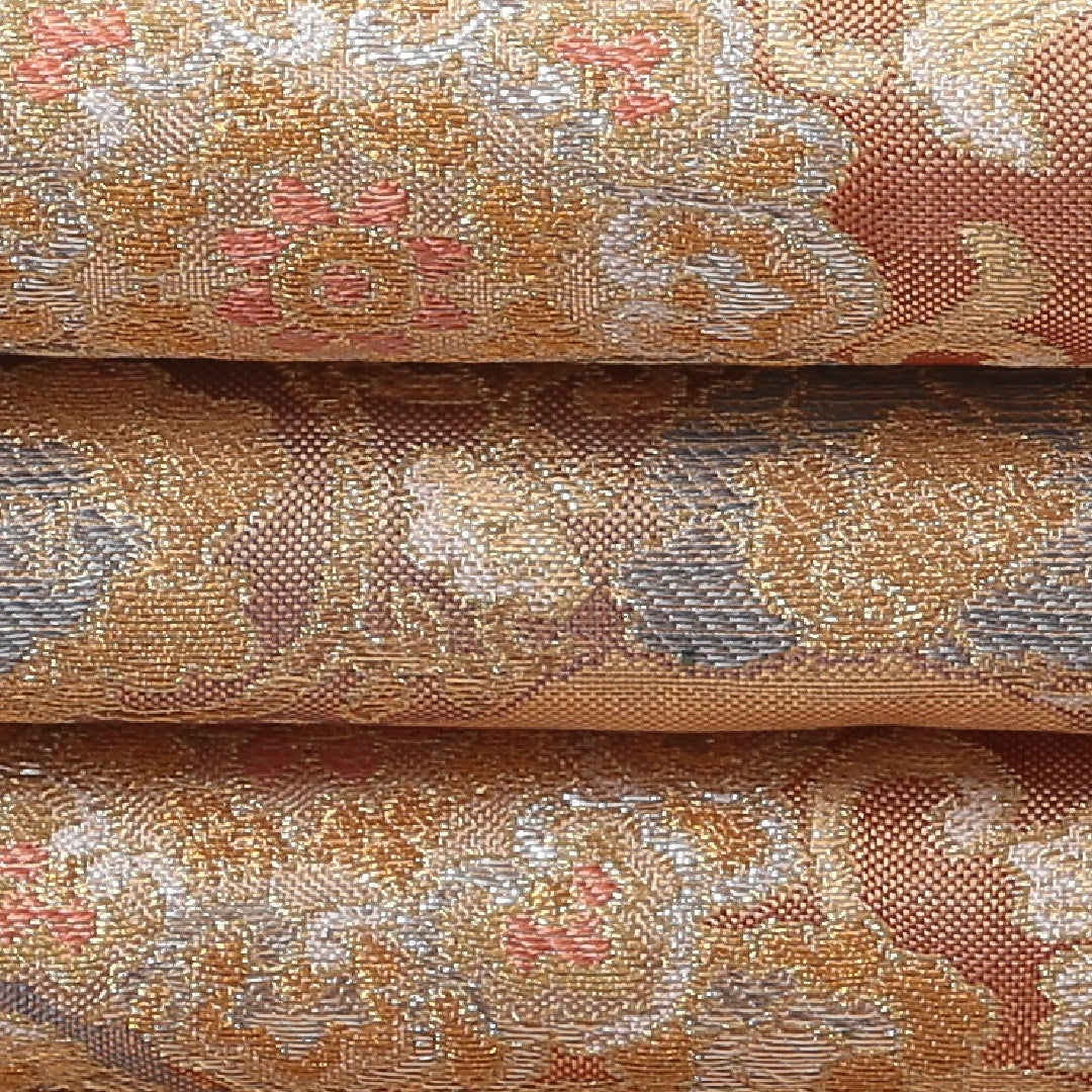 袋帯 帯丈436cm 六通 仕立て上がり フォーマル Sランク 鳳凰 宝相華 金系 1223-00683-221 1223-00683