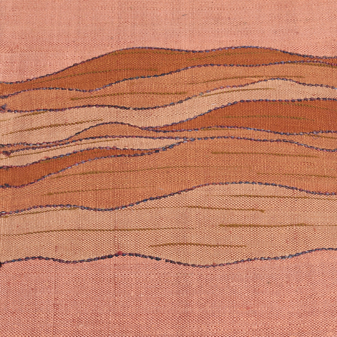 名古屋帯 帯丈360cm ポイント柄 名古屋仕立て 紬 カジュアル Aランク 朱系 122400542316