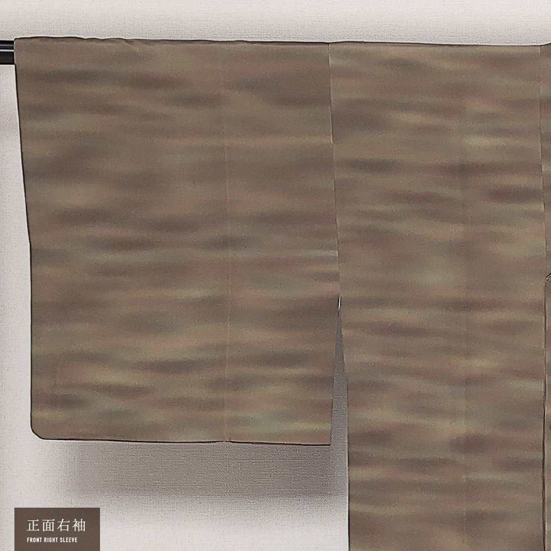 道行コート 袷 身丈87cm 裄丈64cm 正絹 Sランク XSサイズ 創作柄 緑系 RP 1237-13880
