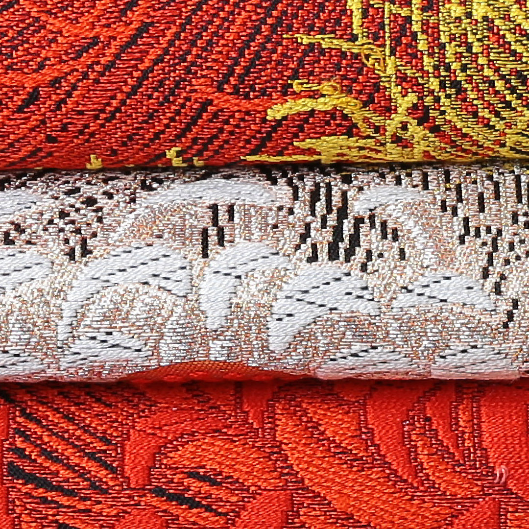 袋帯 帯丈424cm 六通 仕立て上がり フォーマル Sランク 菊 金糸 銀糸 黒系 122300607210