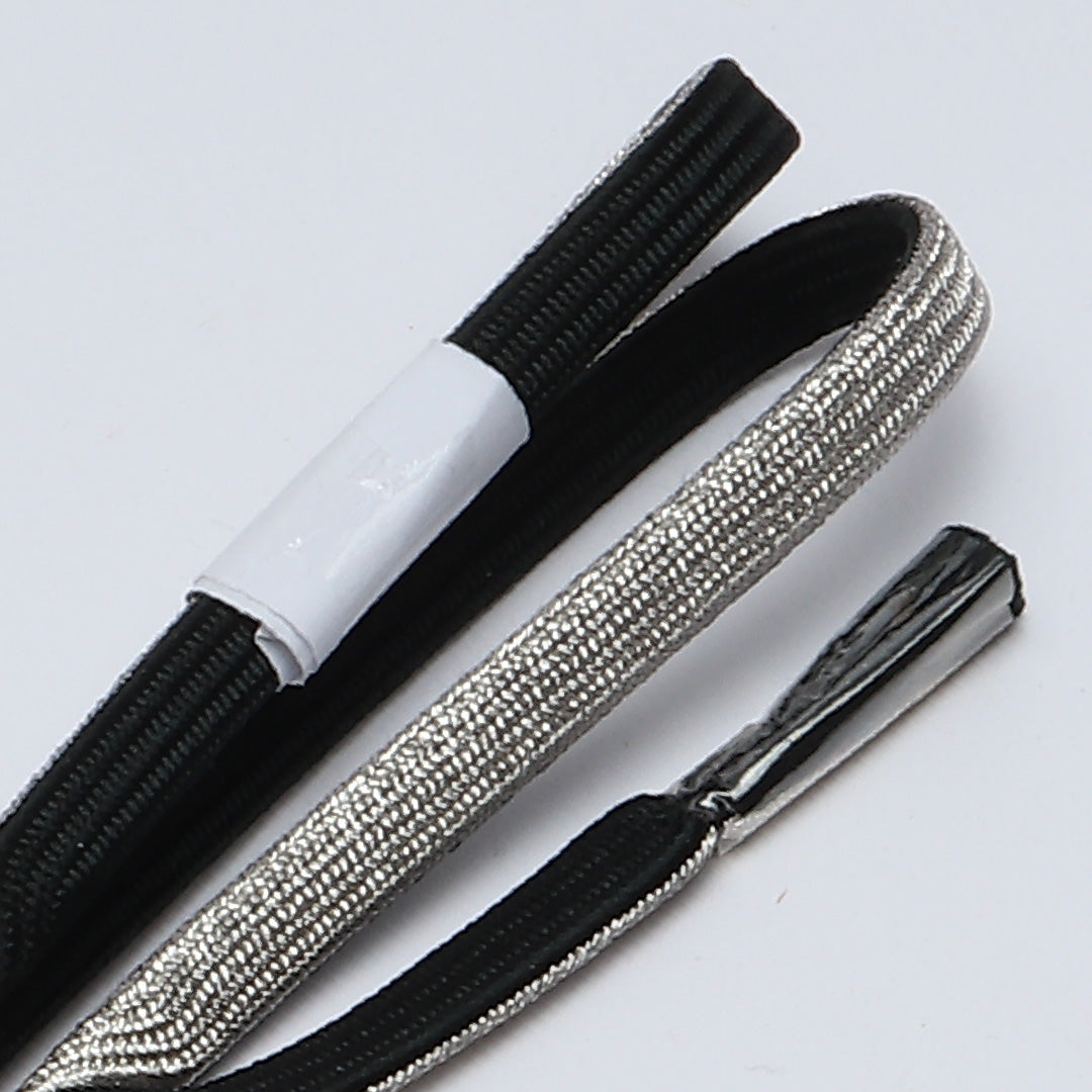 未使用品 礼装用 帯締め 三分紐 正絹 黒系 銀系 1251-02139