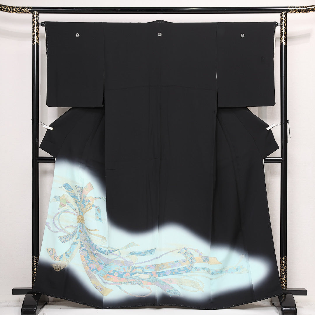 リサイクル・中古 黒留袖】 袷 身丈163cm 裄丈65cm 正絹 Aランク