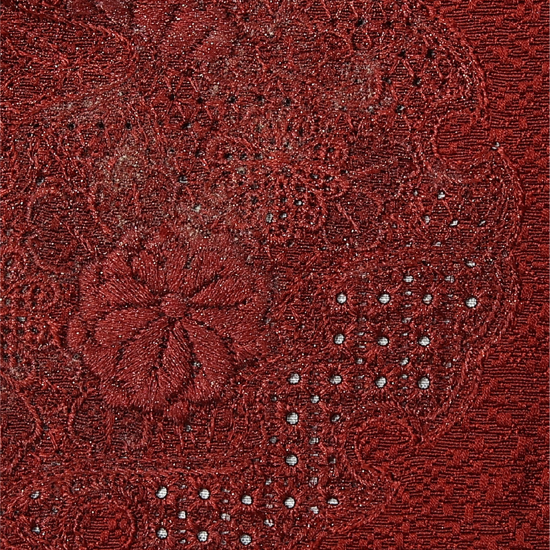 道行コート 袷 身丈85cm 裄丈64cm 正絹 Cランク セミフォーマル Mサイズ 蘇州刺繍 ポケットあり 雪輪 朱系 HP 1237-12558