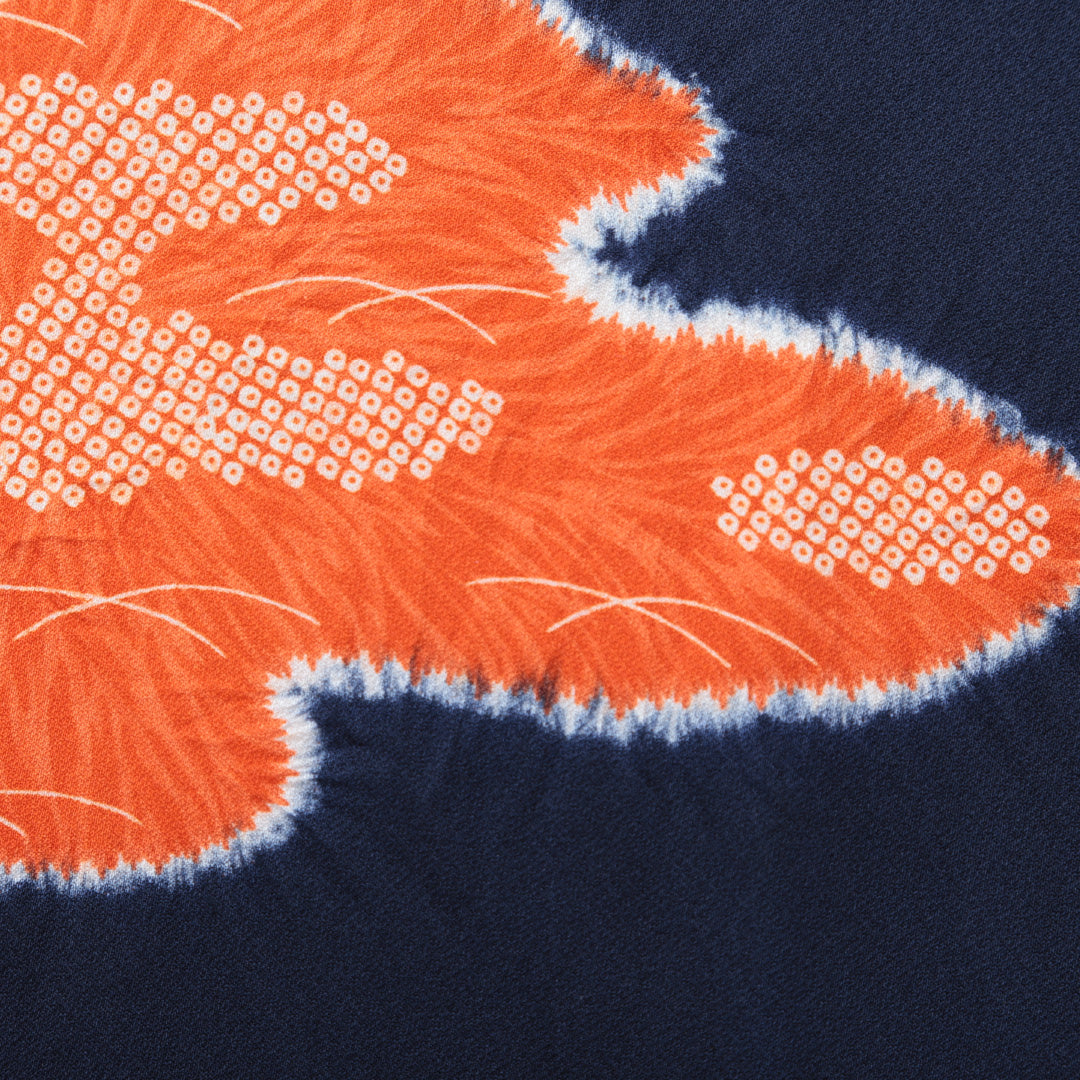 道行コート 袷 身丈87cm 裄丈62cm 正絹 Sランク Sサイズ フォーマル 雲取り 紺系 1263-05679