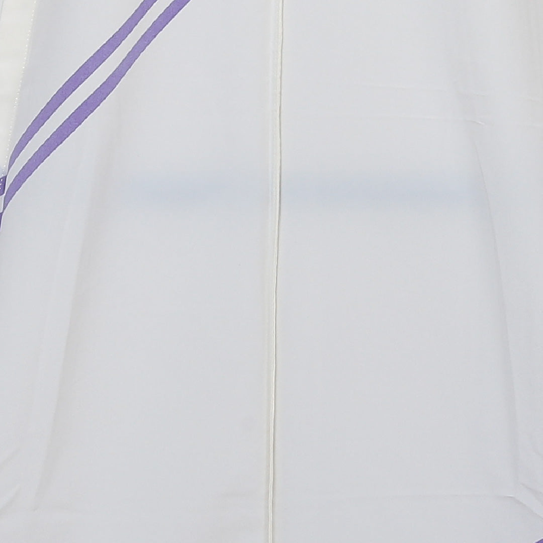 訪問着 単衣 身丈154cm 裄65cm 洗える着物 白系 Aランク 衣装 1212002823211
